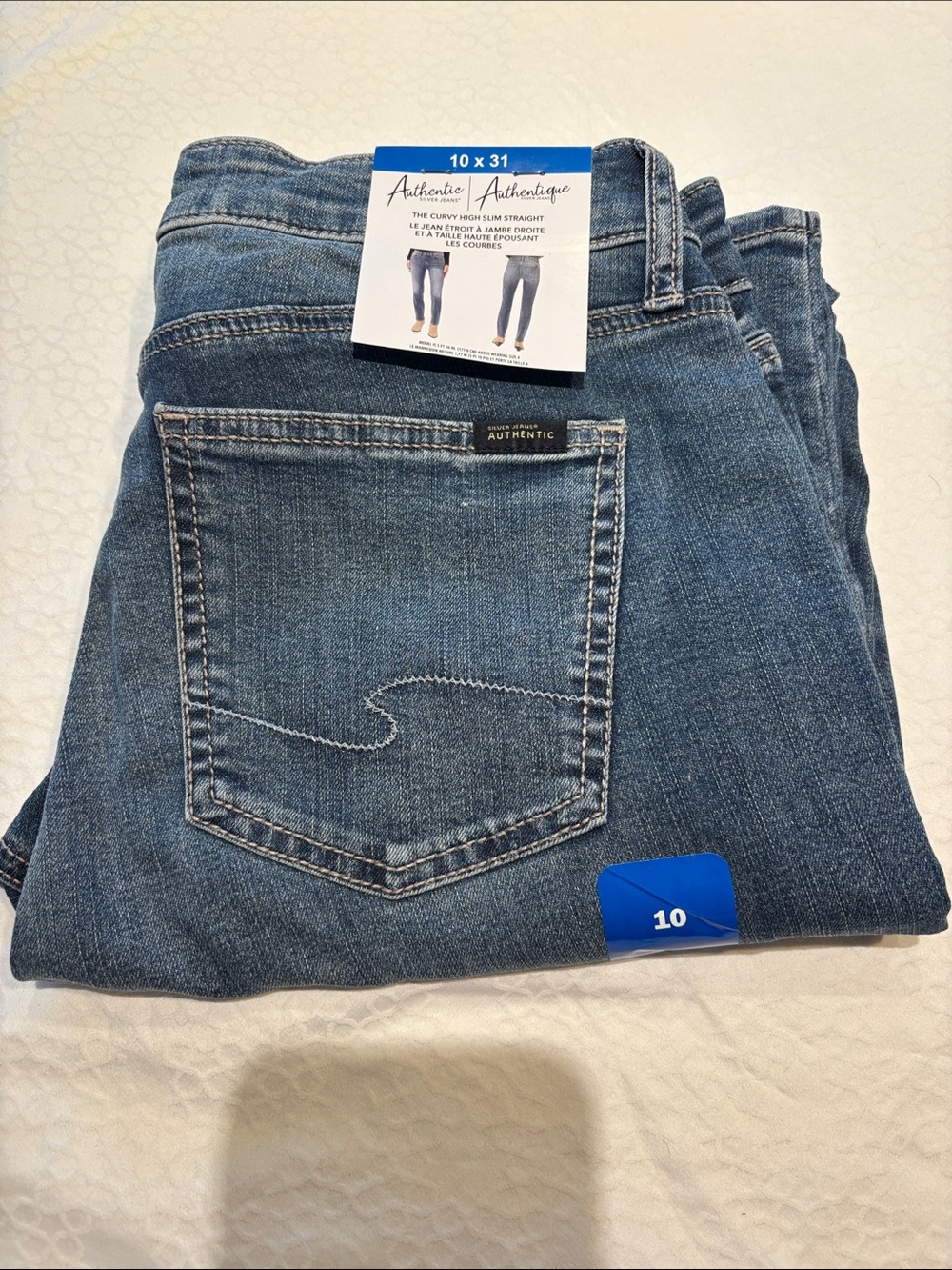 Silver Jeans Women's Straight Leg Blue Jeans
